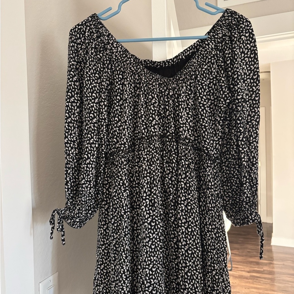 Elegant Black and White Women's Dress